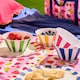 image 2 of OHS Summer Print Plastic Picnic Bowls Set of 4 Lightweight Outdoor