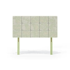 Valencia Cream Naples Velvet Headboard King Size | Multi