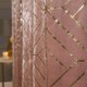 image 3 of OHS Metallic Geo Print Matte Velvet Blackout Eyelet Curtains, 46x72" - Blush Pink
