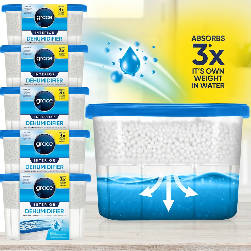 image 1 of 10 Pack 500ML Dehumidifier Condensation Remover Moisture Absorber Damp Mould