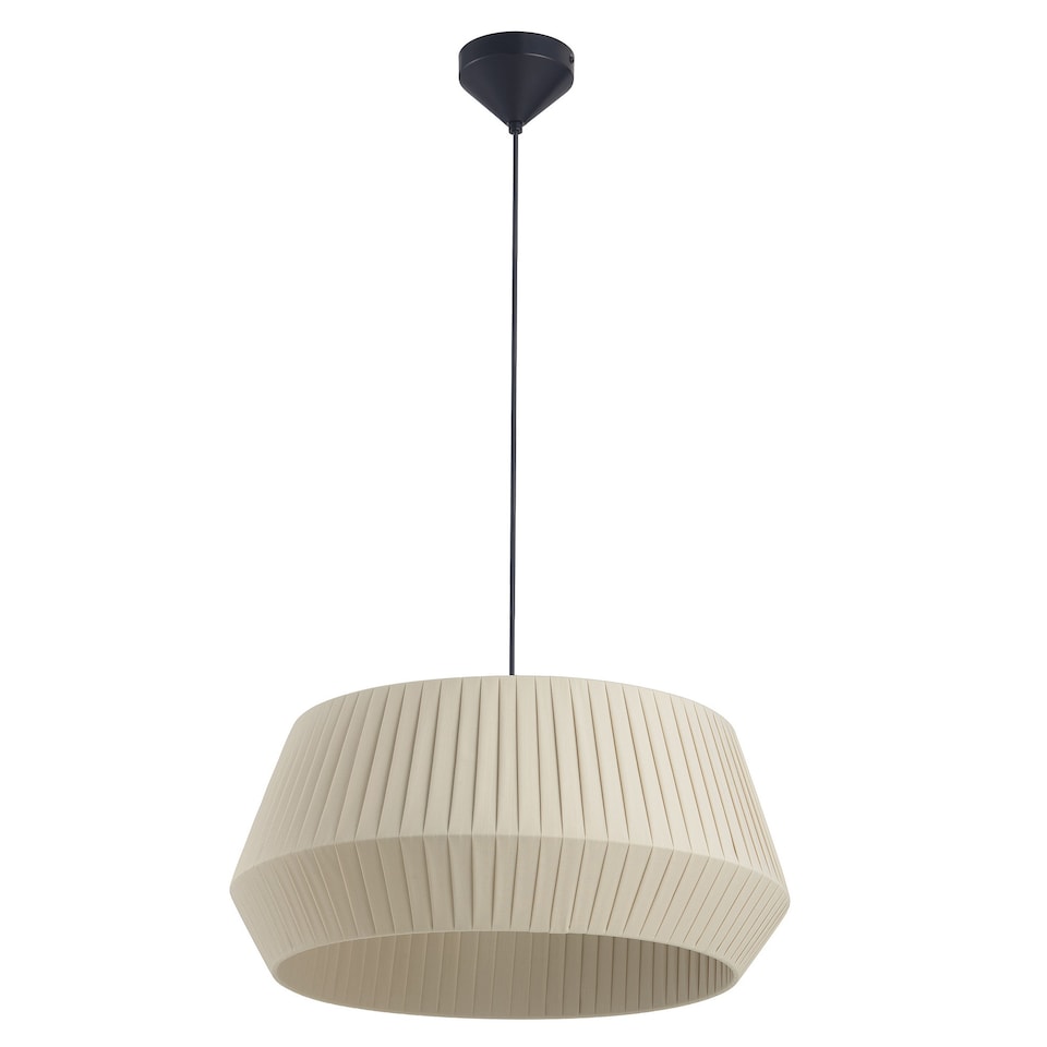 image 1 of Nordlux Dicte Indoor Pendant Light Brown Textile E27 Hand Pleated - Mains Powered, IP20