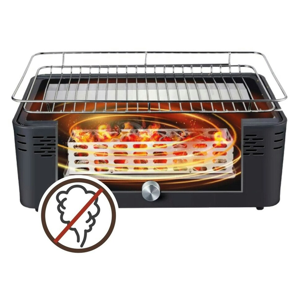 image 1 of Portable Smokeless Charcoal Barbecue Aktive Stainless steel Iron 45 x 19 x 28 cm