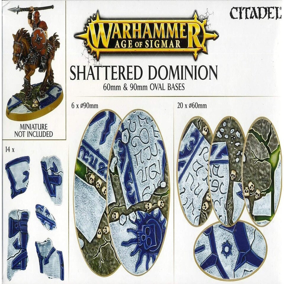 image 1 of Games Workshop Warhammer Age of Sigmar Shattered Dominion Oval Bases 60/90 mm