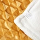image 5 of Homescapes Mustard Yellow Geometric Triangle Velvet Throw - 130 x 160 cm Yellow