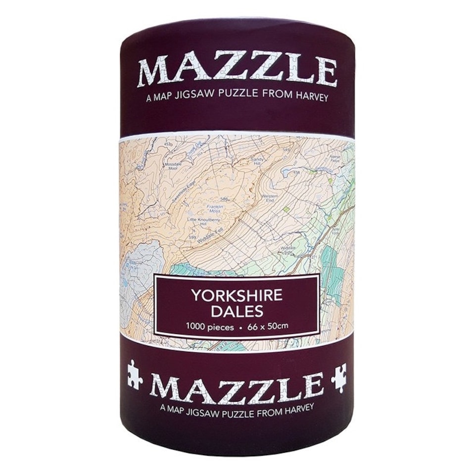 image 1 of Harvey Yorkshire Dales Mazzle Map Jigsaw Puzzle 1000pcs