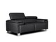 image 1 of Genuine Leather Black 2 Seater Sofa LIVORNO