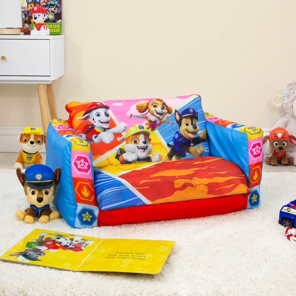 image 1 of Paw Patrol Badges Flip Out Sofa