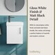 image 4 of Balterley Floor Standing Vanity Basin 400mm Gloss White & Matt Black Handle