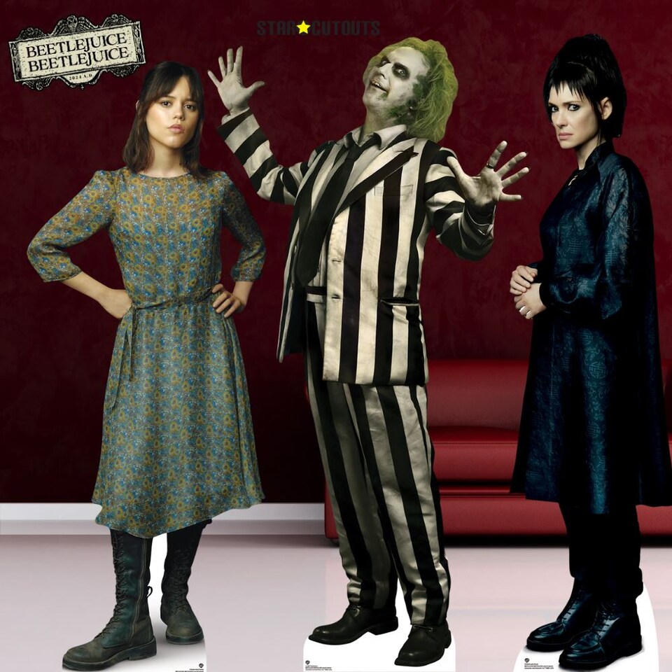 image 1 of Beetlejuice Beetlejuice Michael Keaton Lifesize Cardboard Cutout 178cm