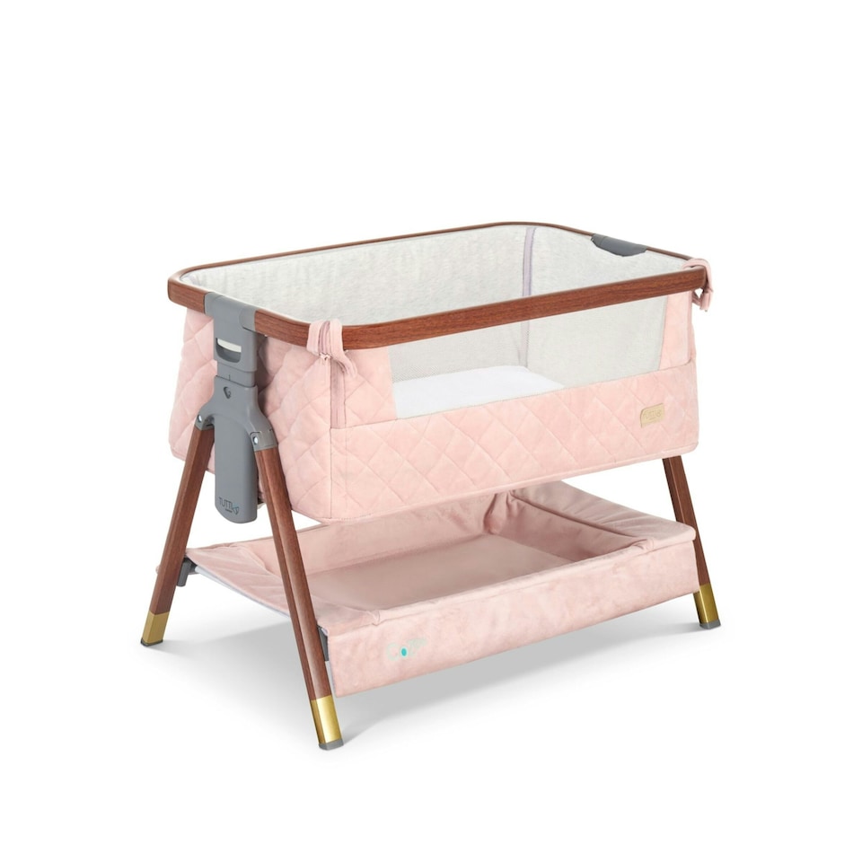 image 1 of Tutti Bambini CoZee Luxe Mini Me Crib - Walnut/Blush