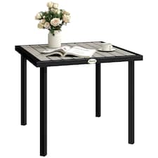 Outsunny Garden Table for 4 Person with 5.4cm Parasol Hole 