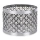 image 4 of ValueLights Hadley Silver Easy Fit Metal Cut Out Acrylic Jewel Drum Ceiling Light Shade - Bulb Included