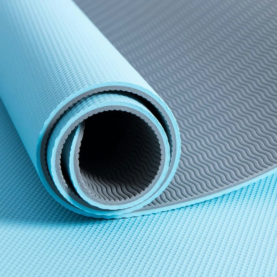 image 1 of Blue/Grey Yoga Mat