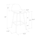 image 5 of Calvin Counter Stool in PU Camel | Orange | Camel