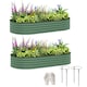 image 1 of Outsunny Set of 2 Raised Beds for Garden with Metal Plant Stakes