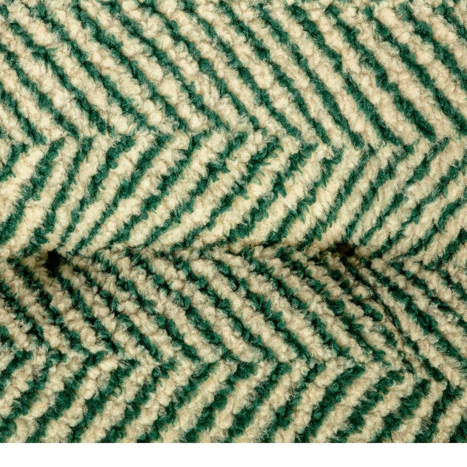 image 1 of Fleece Green Herringbone Quilted Mattress Small (21")
