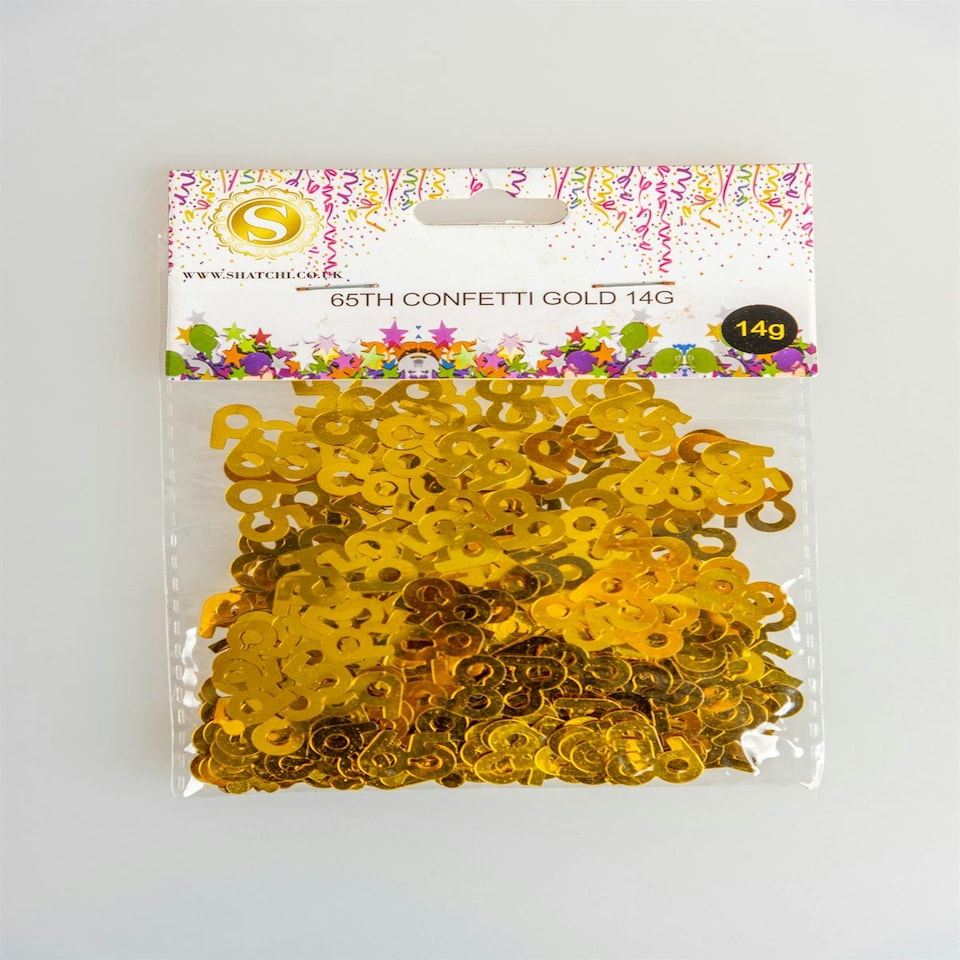 image 1 of 65th Confetti Gold 14G 1PK