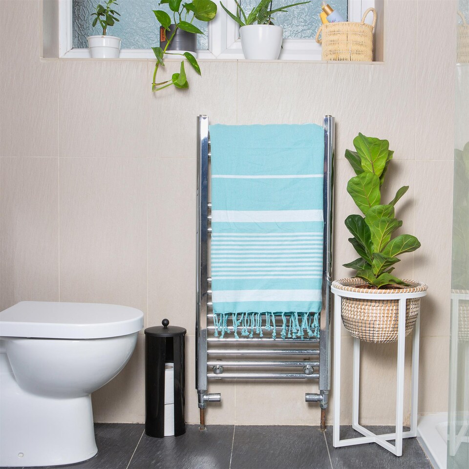 image 1 of Nicola Spring Deluxe Cotton Turkish Bath Towel - Sky Blue | Blue | Sky Blue