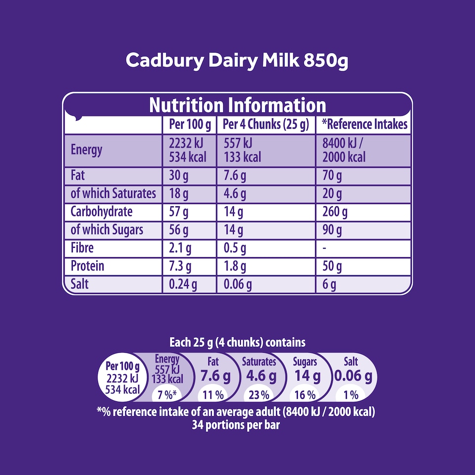 image 1 of Cadbury Happy Mother's Day Dairy Milk Chocolate Gift Bar 850g