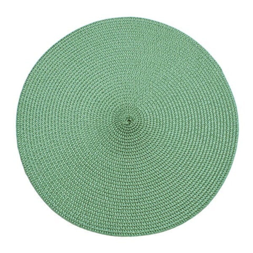 image 1 of Walton & Co Sage Circular Ribbed Placemat