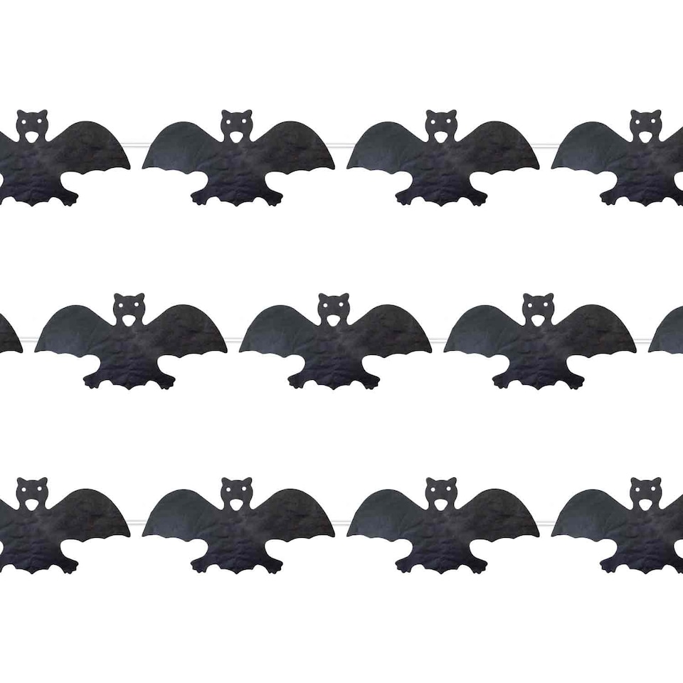 image 1 of VFM e-Store Halloween Bat Hanging Decoration Paper 3m - Indoor Party Decor