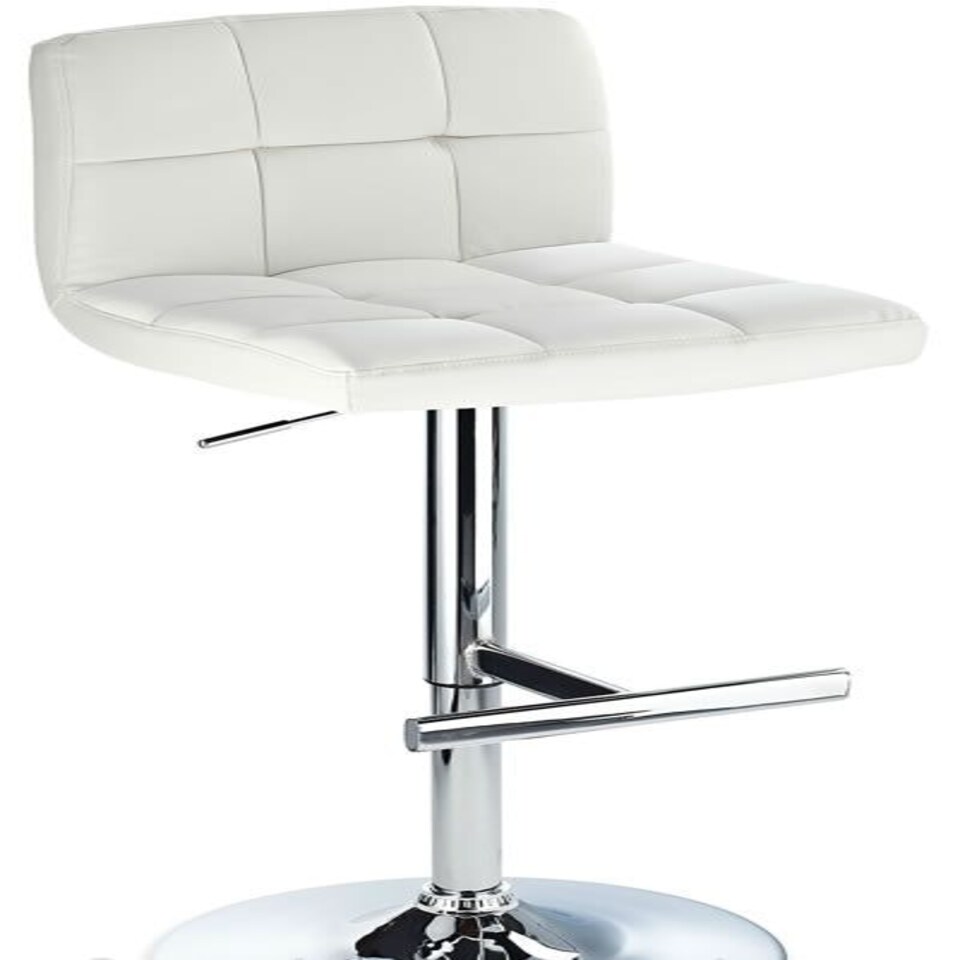 image 1 of Cuborn Black Bar Stool Faux Leather Black