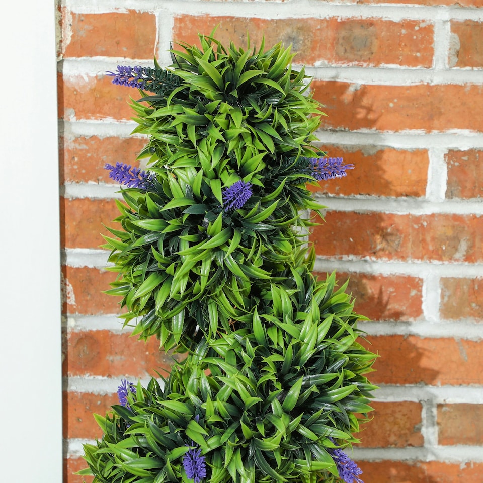 image 1 of HOMCOM Set of 2 Decorative Artificial Plants with Lavender and Pot, 115cm 