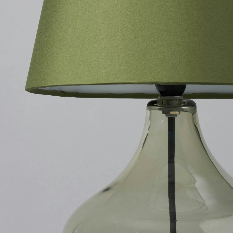 image 1 of BHS Clarise Glass Table Lamp, Bottle Green