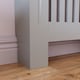 image 6 of Vida Designs Arlington Radiator Cover Painted MDF Slatted Cabinet, Grey, 78cm