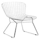 image 2 of Interiors by Premier Chrome Metal Grid Frame Wire Chair, Comfortable Seating Garden Wire Chair, Easy Cleaning Wire Frame