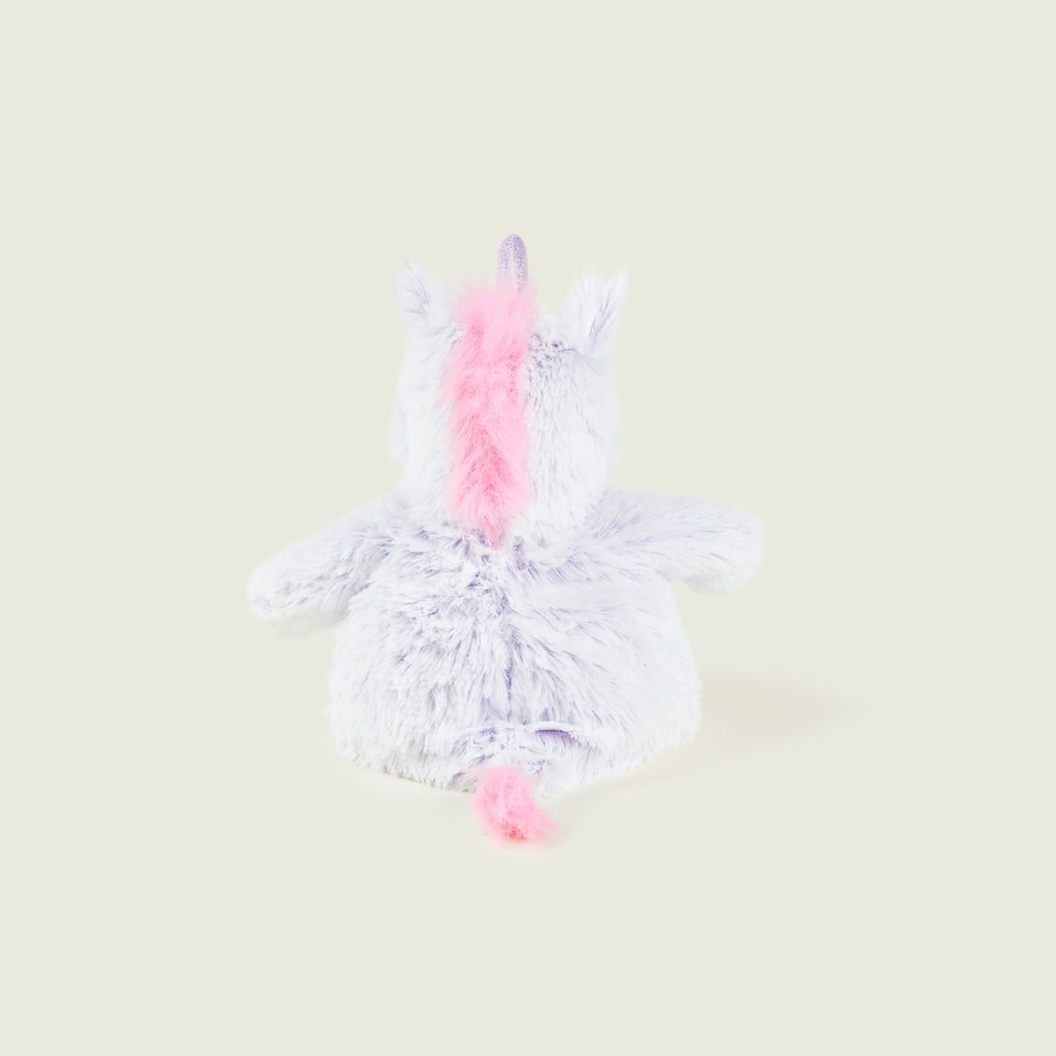 image 1 of Warmies Plush Marshmallow Unicorn Microwavable Weighted Teddy with French Lavender Scent, Hot or Cold for Cool Relaxation and Warm Relief