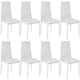 image 1 of Dining Chairs - high backrest, padded, synthetic leather | White | white | 8
