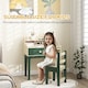 image 6 of AIYAPLAY Kids Desk and Chair Set with Storage Shelves, Drawer, Green