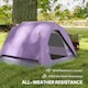 image 4 of Outsunny 3-4 Person Camping Tent, Waterproof Tent, Purple | Purple | Purple | 200 x 200 x 135 cm