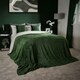 image 4 of OHS Luxury Mink Waffle Blanket, 150x200cm - Forest Green