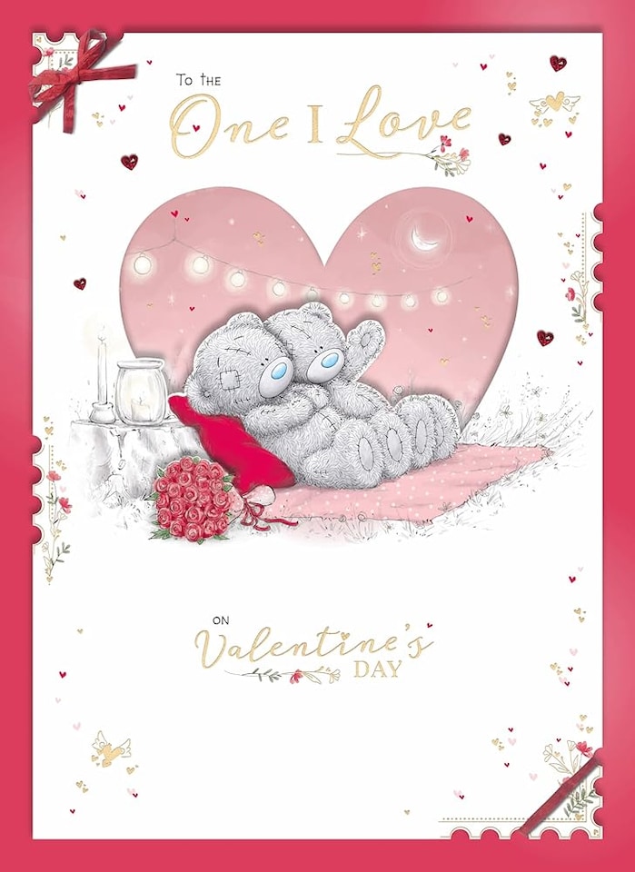 image 1 of Bears Sat On Blanket One I Love Luxury Boxed Large Handmade Valentine's Day Card