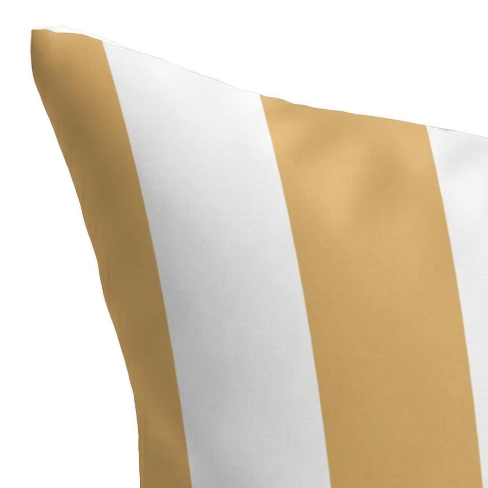 image 1 of Wide Striped Large Outdoor Water-repellant Cushion Yellow