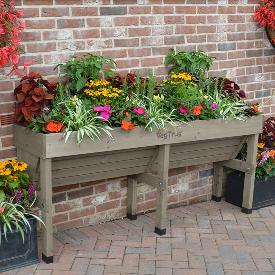 image 1 of Wallhugger Medium Grey Planter | Grey