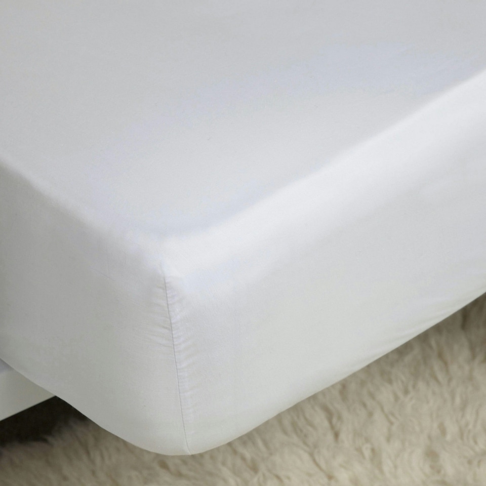 image 1 of Belladorm Pima Cotton 450 Thread Count Extra Deep Fitted Sheet - White - Single