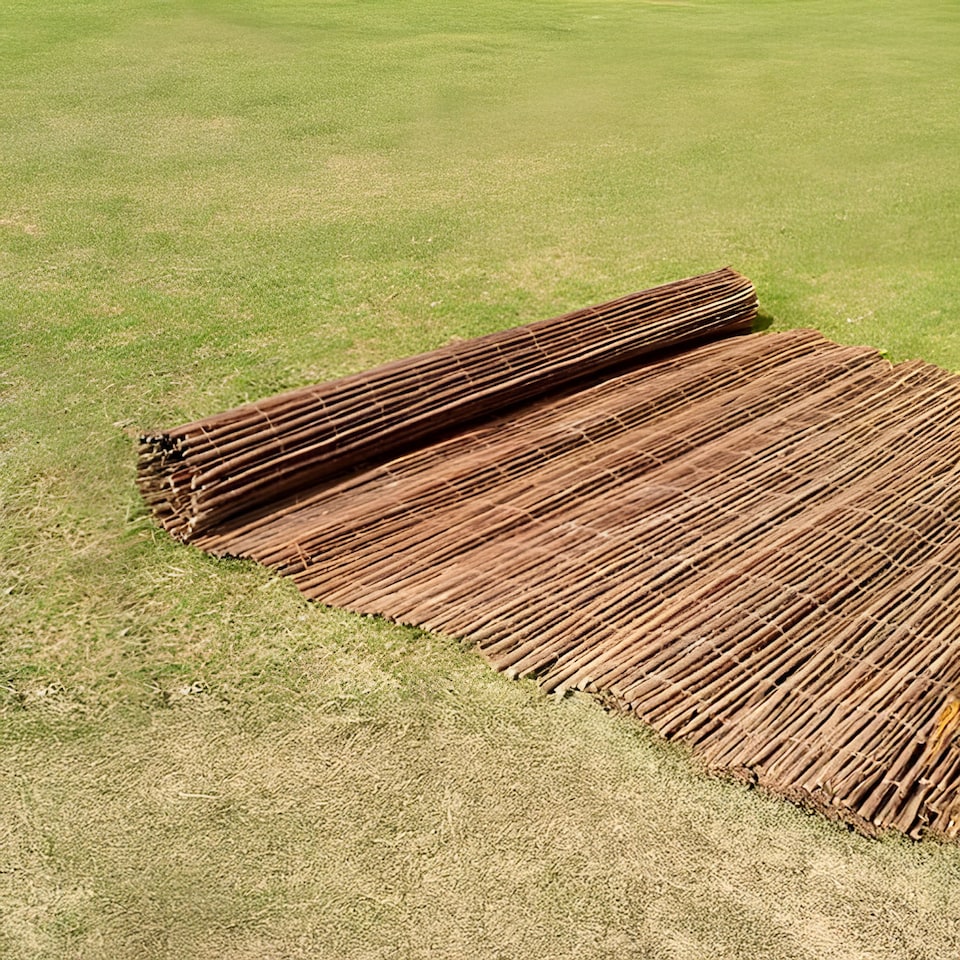 image 1 of Papillon Willow Garden Fence Screening Roll Privacy Border W4m x H1.8m | Brown | Brown