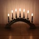 image 1 of 45cm Premier Christmas Candlebridge with 7 Bulbs in Light Wood Mains Powered