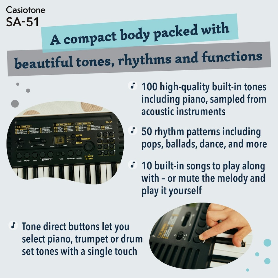 image 1 of Casio SA-51 Mini Key keyboard