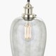 image 4 of Antique Silver Metal and Smoked Glass Pendant Grey | Clear | W17xD17xH120cm