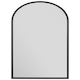 image 3 of The Arcus - Black Framed Arched Leaner/Wall Mirror 55" X 27.5" (140CM X 70CM) | Black