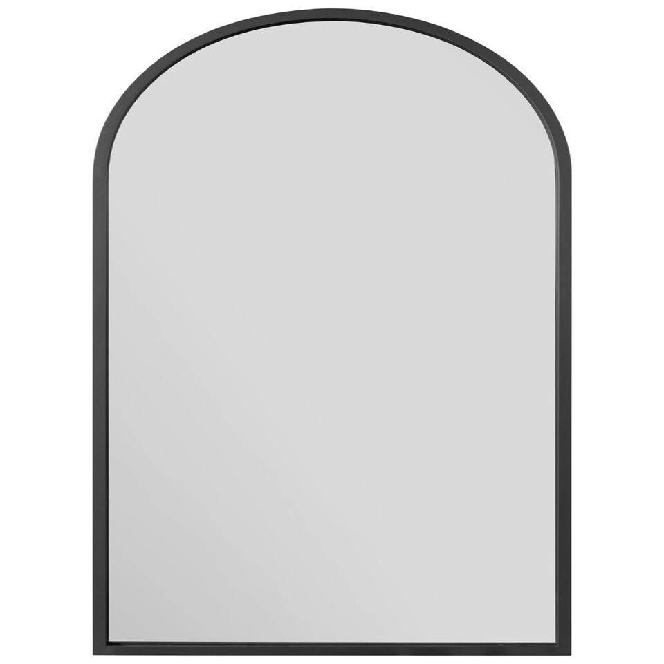 image 1 of The Arcus - Black Framed Arched Leaner/Wall Mirror 55" X 27.5" (140CM X 70CM) | Black