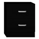 image 3 of FWStyle Tunis 2 Drawer Bedside Table Matt Black