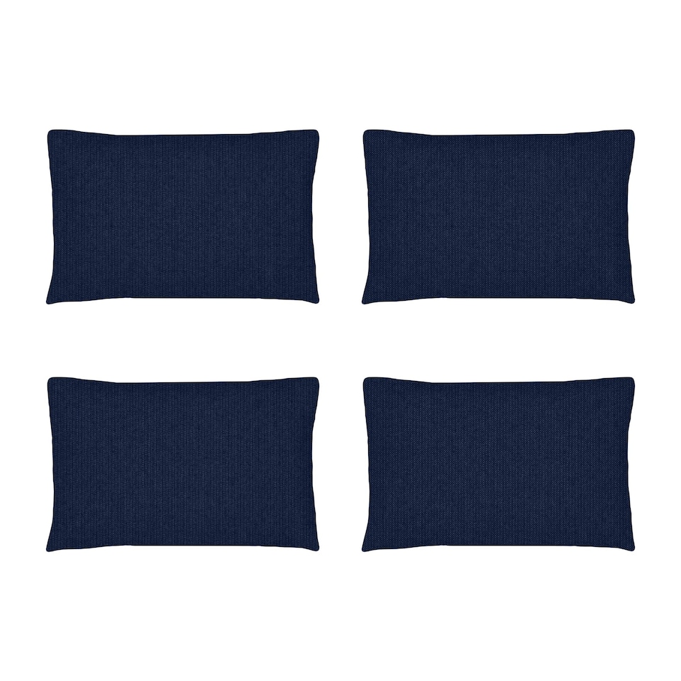 image 1 of Covers&All Sunbrella Rectangle Throw Pillows Pack Of 4, Rectangle 14 x 36, Spectrum Indigo