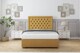 image 2 of Sloomy Montana Mustard Plush Divan Bed Base No Drawers With 54 Inch Floor Standing Headboard | Gold | Mustard | Single | 1