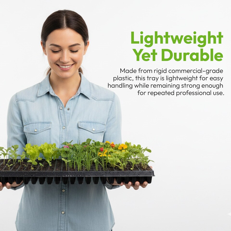 image 1 of 390 Cell Plug Trays Seedling Propagation Trays with Drainage Holes Pack of 8