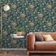 image 2 of Grandeco Marian Floral Wallpaper - Navy/Terracotta - One Size | Blue